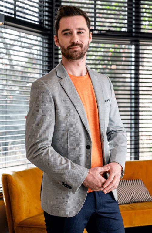 Business cusual colbert heren grijs