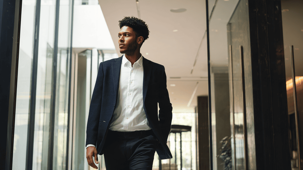 Jongeman in een business casual outfit voor heren