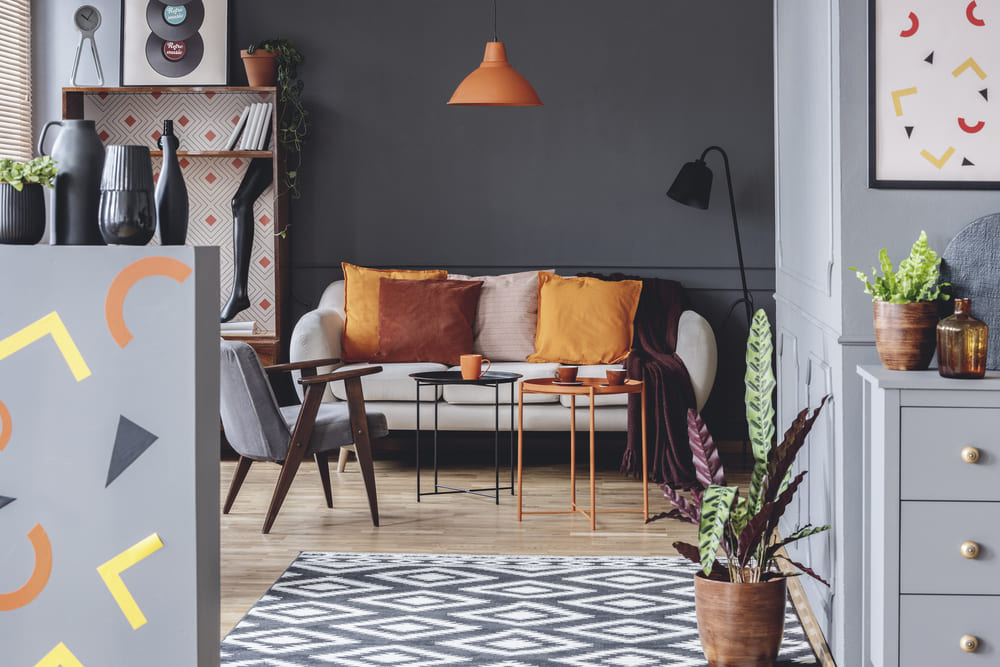 moderne woonkamer met interieur trends