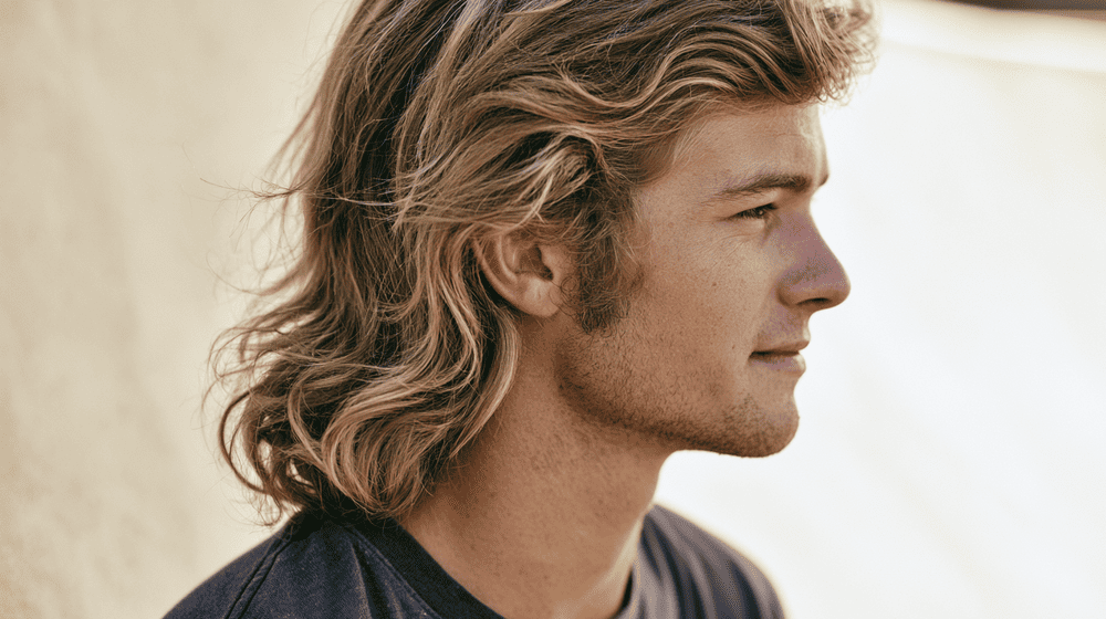 australische man met een australian mullet
