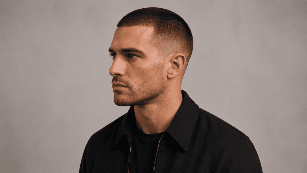 knappe man met een low fade buzz cut