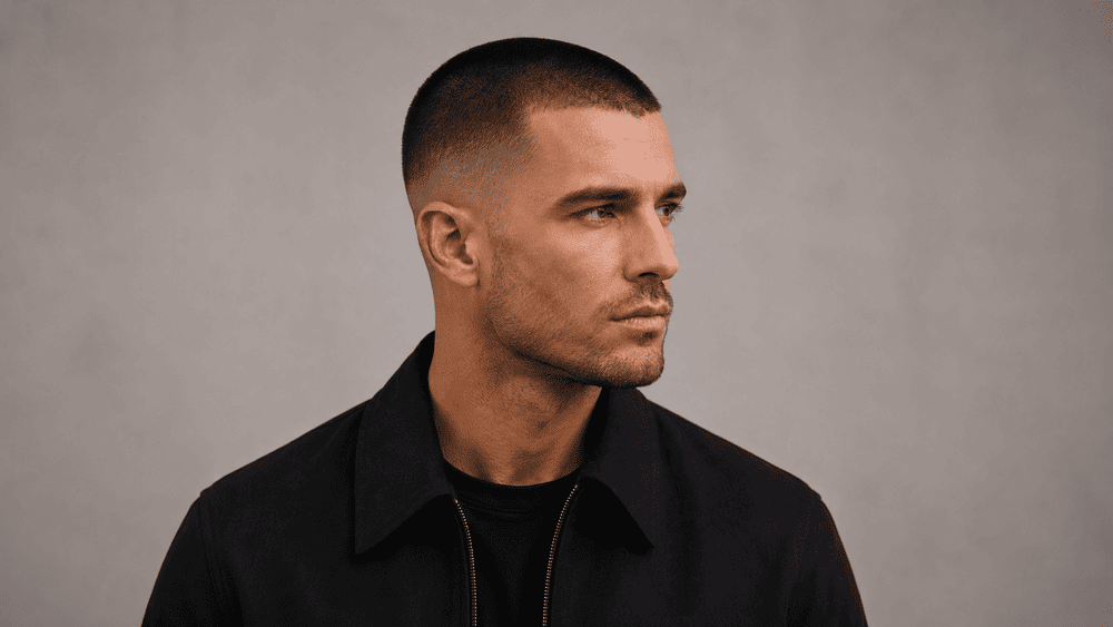 knappe man met een mid fade buzz cut