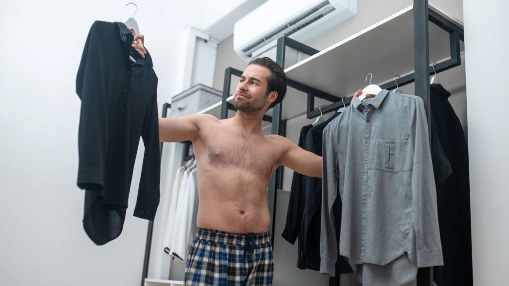 Minimalistische garderobe man