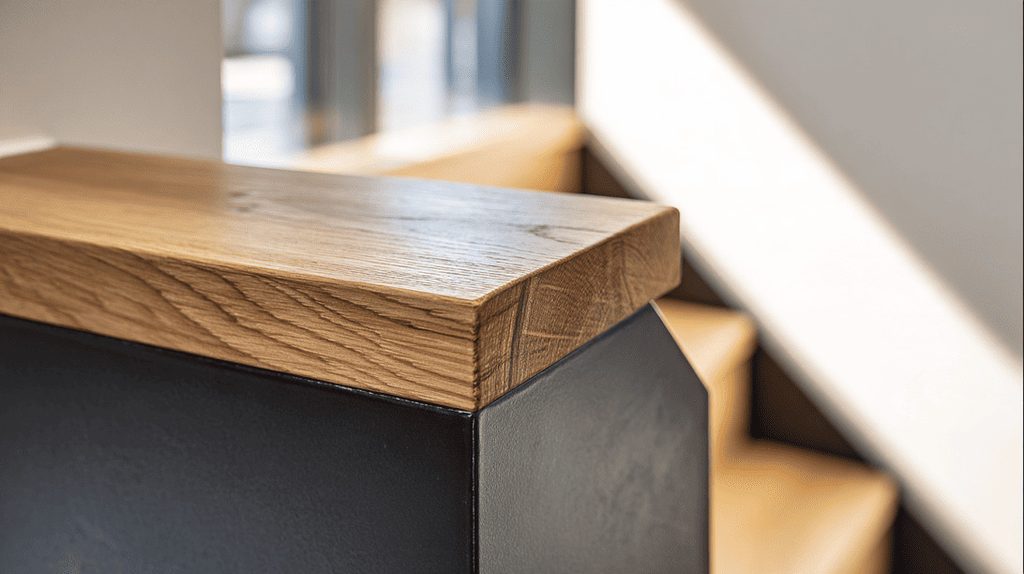 Materialen voor in een trap die passen bij een mannelijk interieur