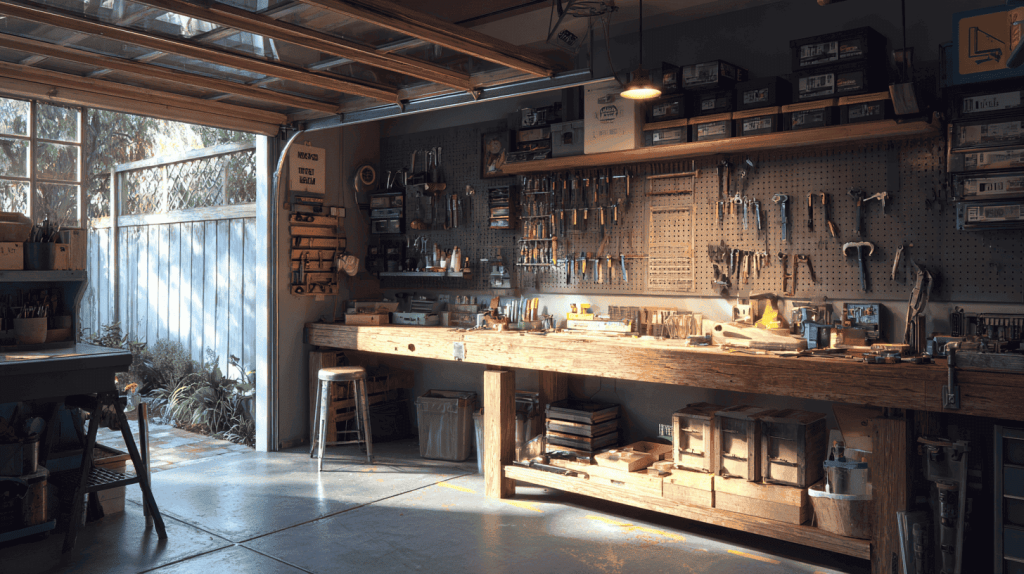 werkplaats in de garage